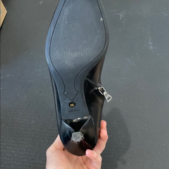 Prada size 38 black kitten heel booties - Picture 2 of 6
